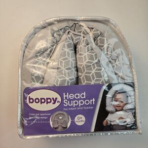 Boppy Infant Toddler Head Support Prism Gray Reversible Car Seat Stroller 0+ Mo